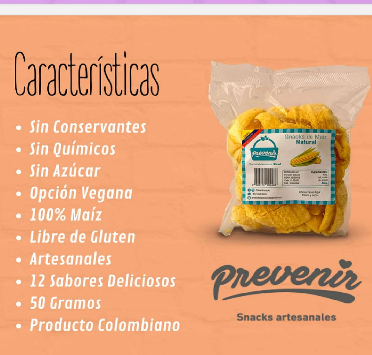 proteina vegetal Snacks de maíz